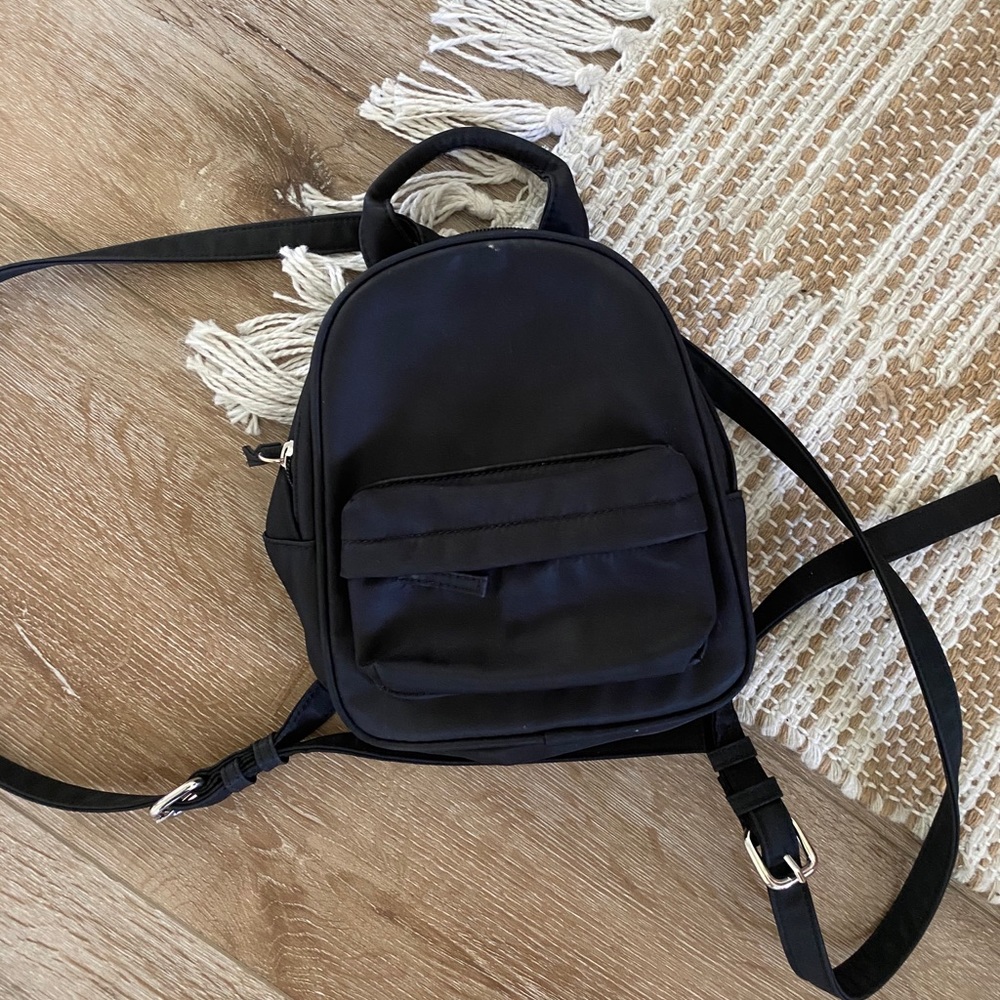 Black mini backpack
